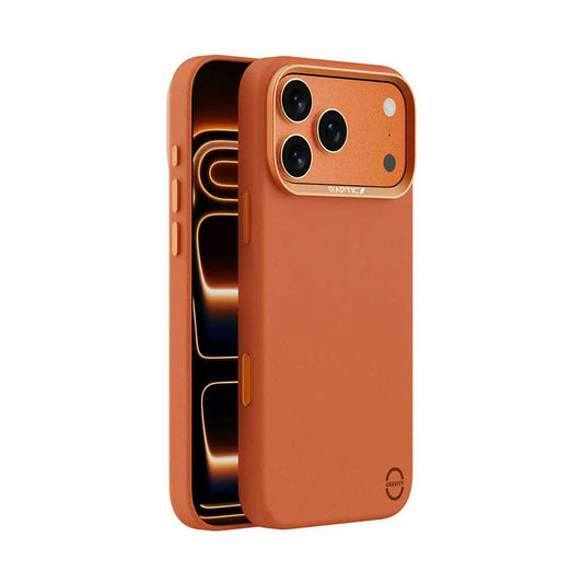 Apple iPhone 17 Pro Max Kılıf M-Safe Şarj Özellikli Polimerik Deri Raptic Urban Nano Kapak Turuncu