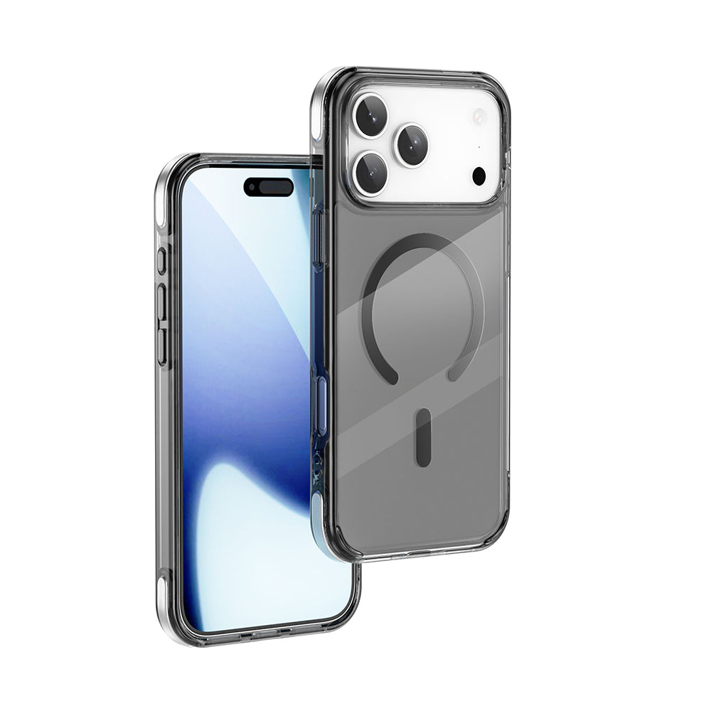 Apple iPhone 17 Pro Max Kılıf M-safe Şarj Özellikli Wiwu MCC-702 Titanyum Pro Serisi Sert PC Kapak Siyah