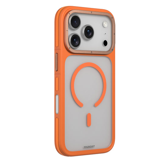 Apple iPhone 17 Pro Max Kılıf M-safe Şarj Özellikli Youngkit Rock Sand Serisi Kapak