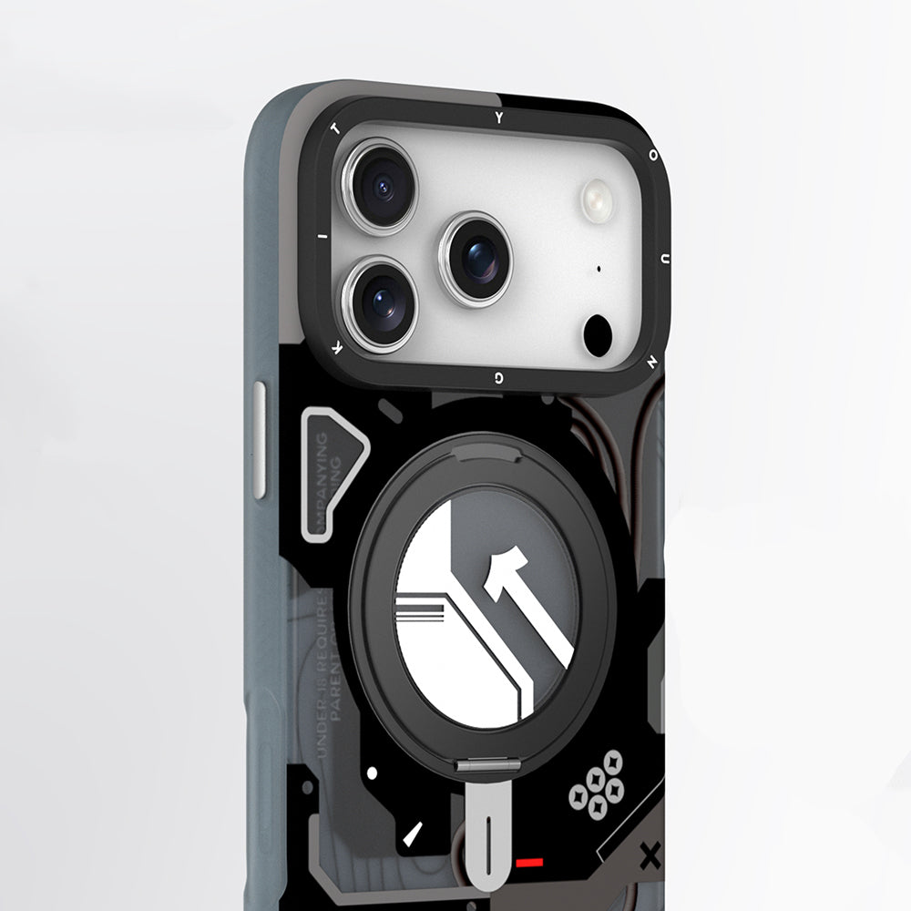 Apple iPhone 17 Pro Max Kılıf M-safe Şarj Özellikli Youngkit Starship Serisi Kapak Beyaz