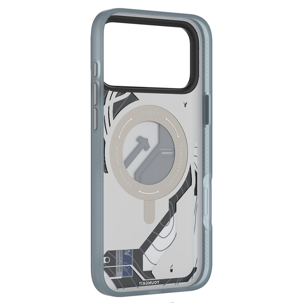 Apple iPhone 17 Pro Max Kılıf M-safe Şarj Özellikli Youngkit Starship Serisi Kapak Siyah