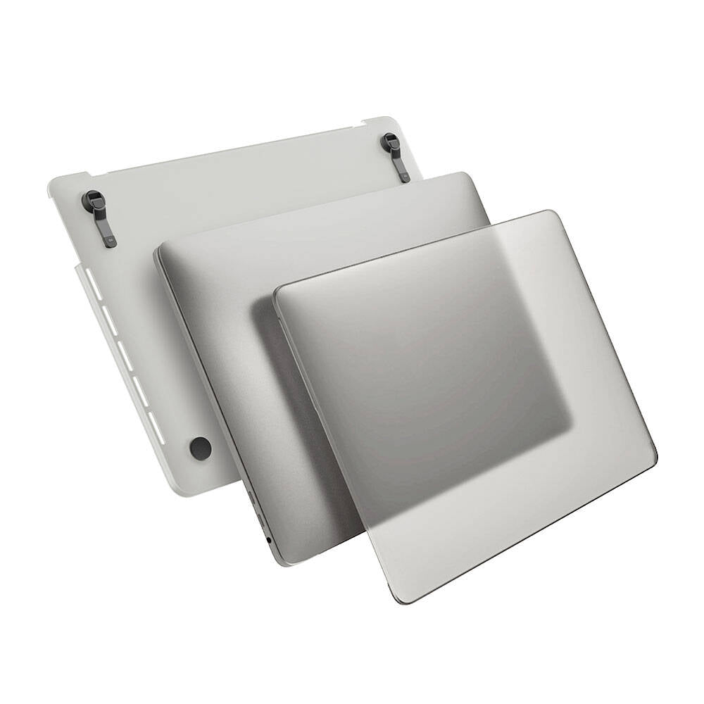 Macbook 13.3" Pro 2020 Wiwu Macbook iShield Standlı Shield Kılıf Beyaz