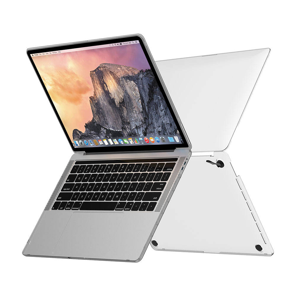 Macbook 13.3" Pro 2020 Wiwu Macbook iShield Standlı Shield Kılıf Beyaz
