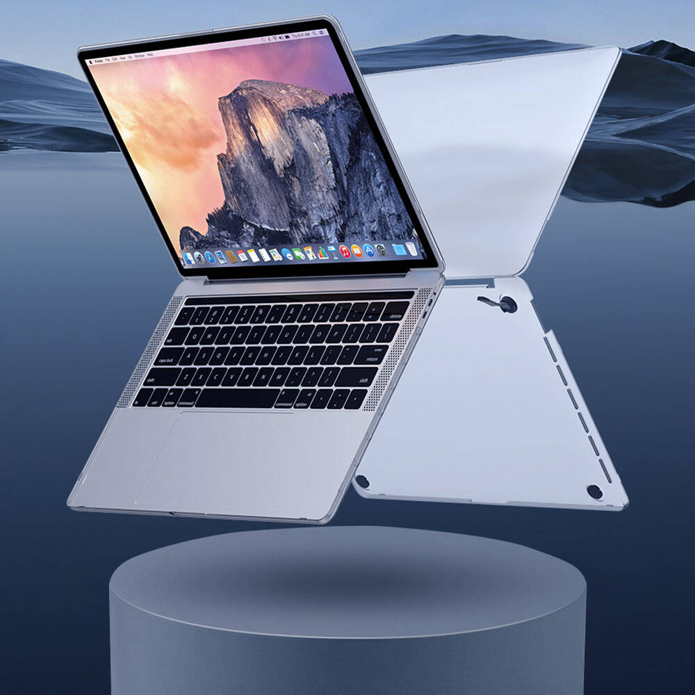 Macbook 13.3" Pro 2020 Wiwu Macbook iShield Standlı Shield Kılıf Beyaz