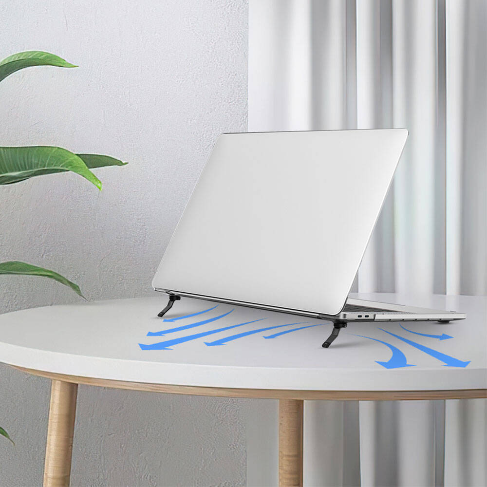 Macbook 13.3" Pro 2020 Wiwu Macbook iShield Standlı Shield Kılıf Beyaz