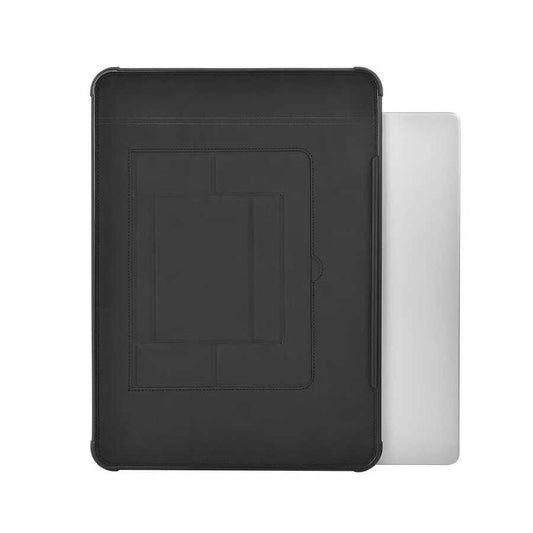 Apple Macbook Pro 14.2 2023 A2779 Wiwu Defender Stand Case Taşınabilir Standlı Magnetik PU Laptop Çantası