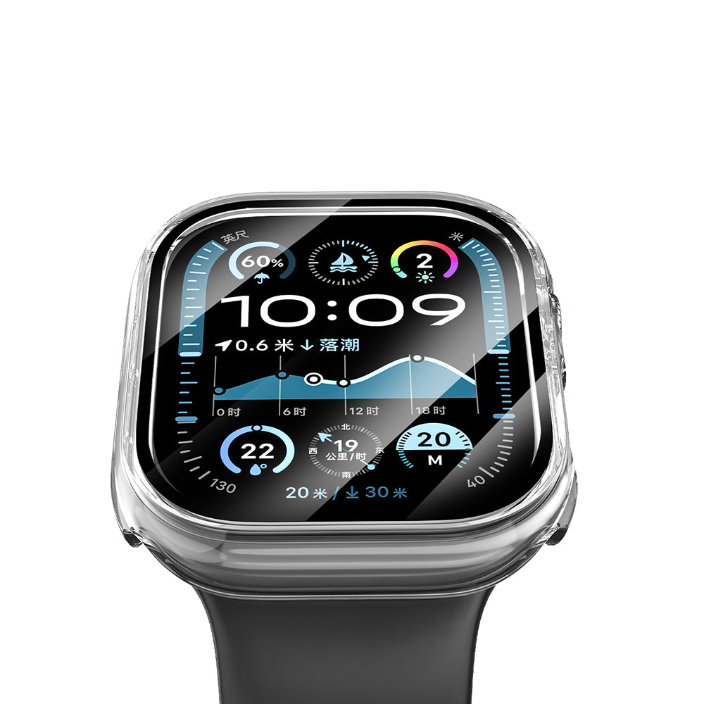 Apple Watch 10 42mm Wiwu JD-108 Kasa Koruyucu + HD Ekran Koruyucu Film Şeffaf