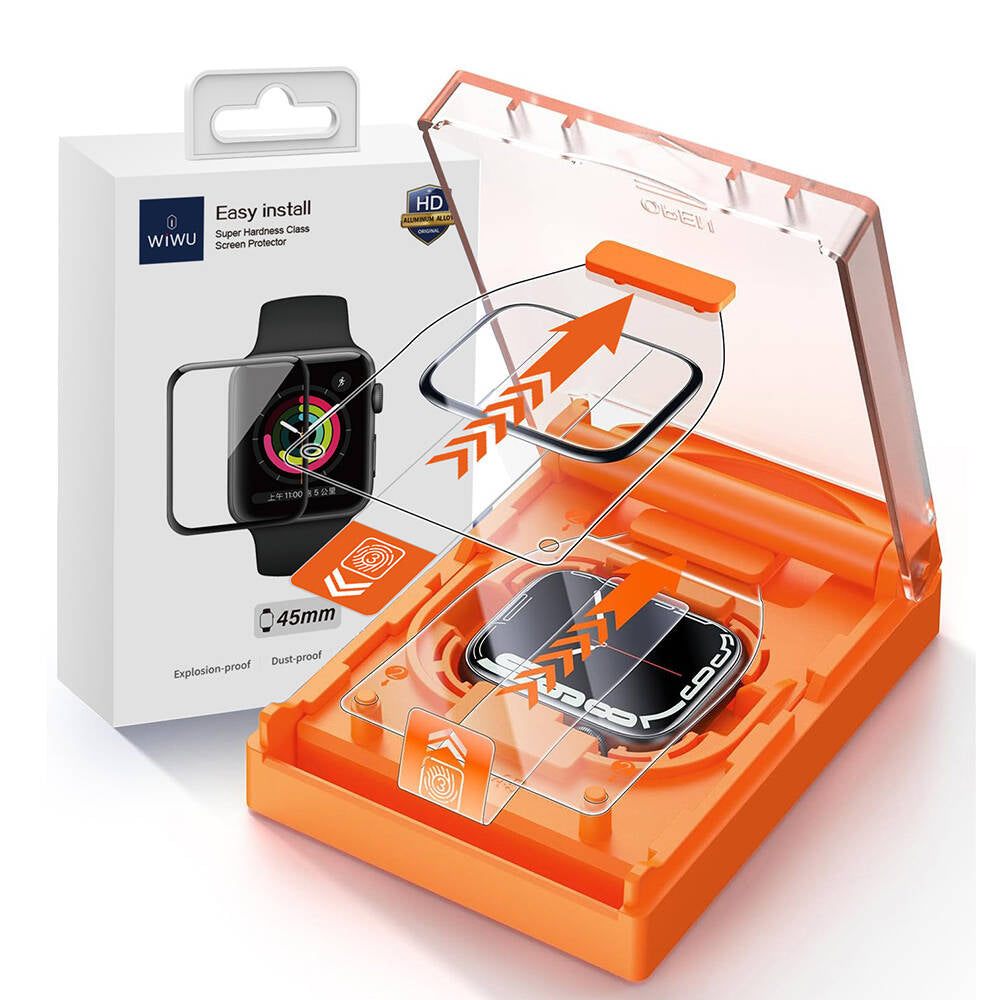 Watch 40mm Wiwu Wi-JD105 Easy Install PMMA Pet Ekran Koruyucu + Kolay Uygulama Aparatı Siyah