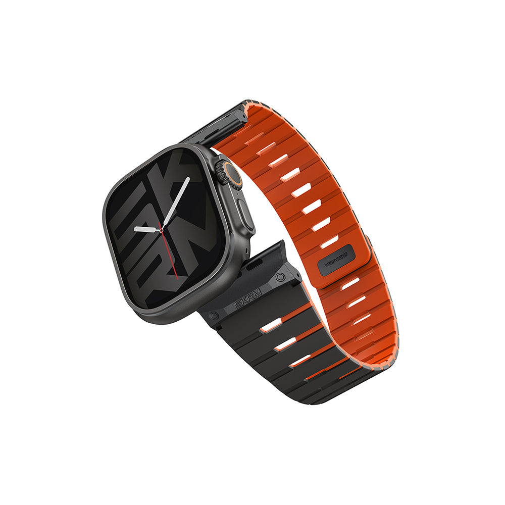 Apple Watch 44mm Skinarma Gemini Serisi TPU Magnetik Silikon Kordon