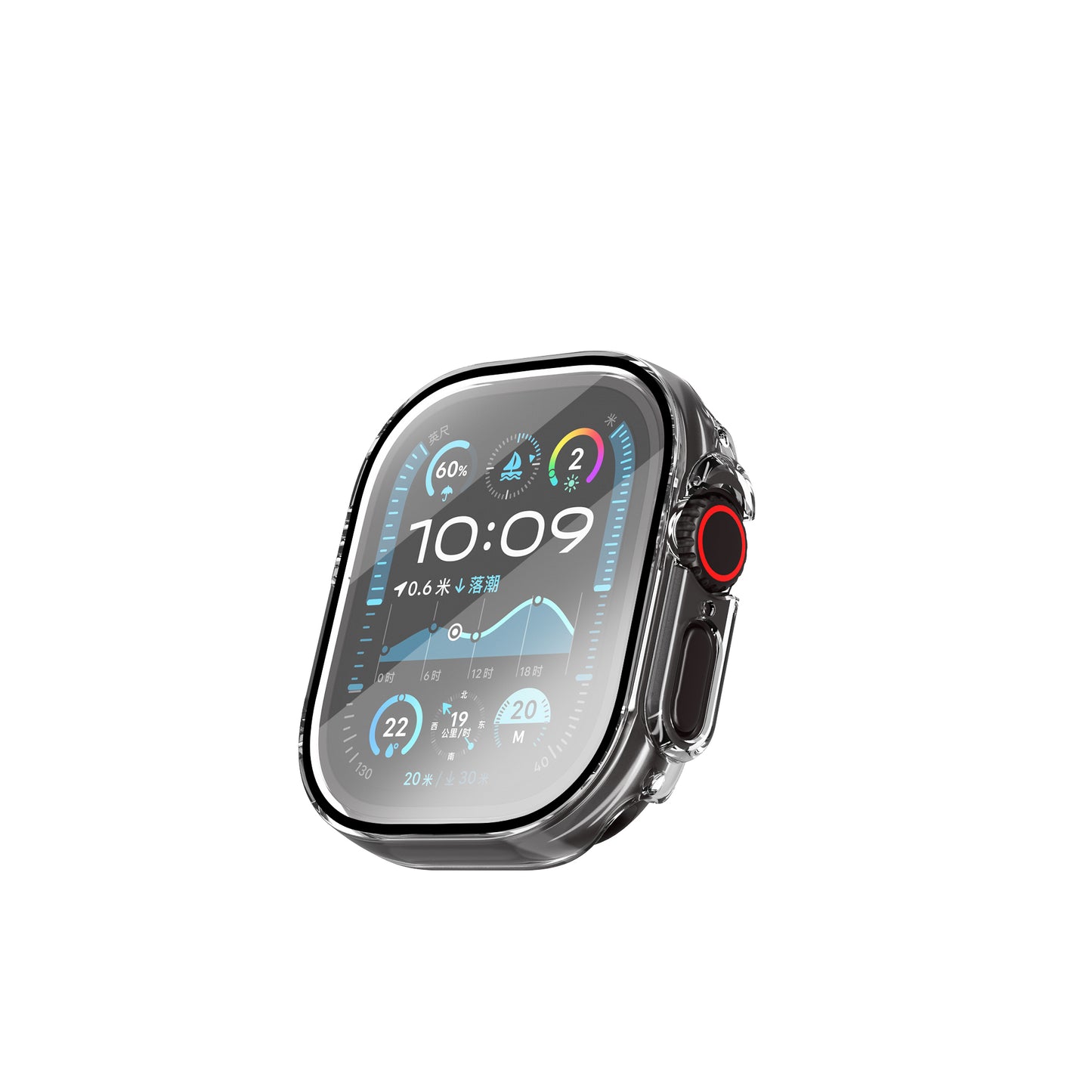 Apple Watch Ultra 49mm Wiwu JD-108 Kasa Koruyucu + HD Ekran Koruyucu Film Şeffaf