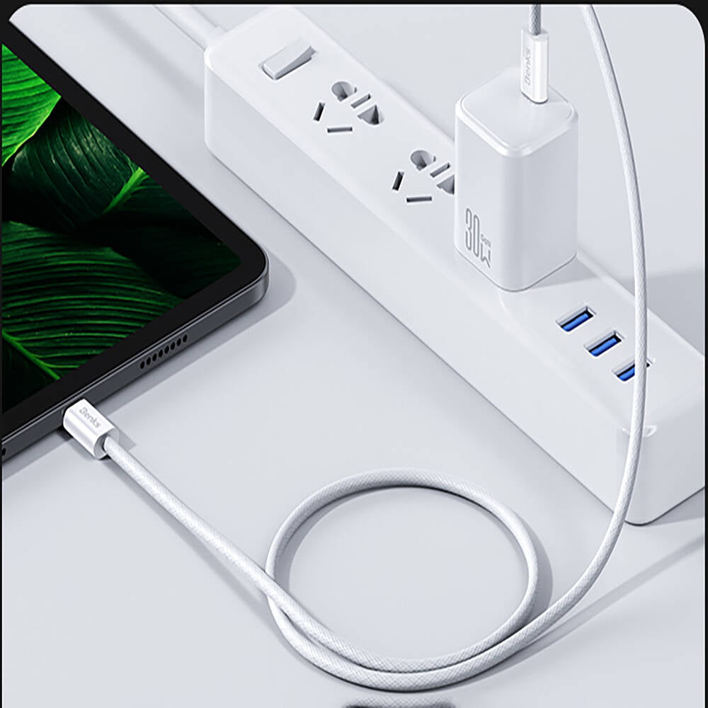 Benks D46 Type-C to Type-C PD 3.0 Örgülü Şarj ve Data Kablosu 60W 2 Metre Siyah