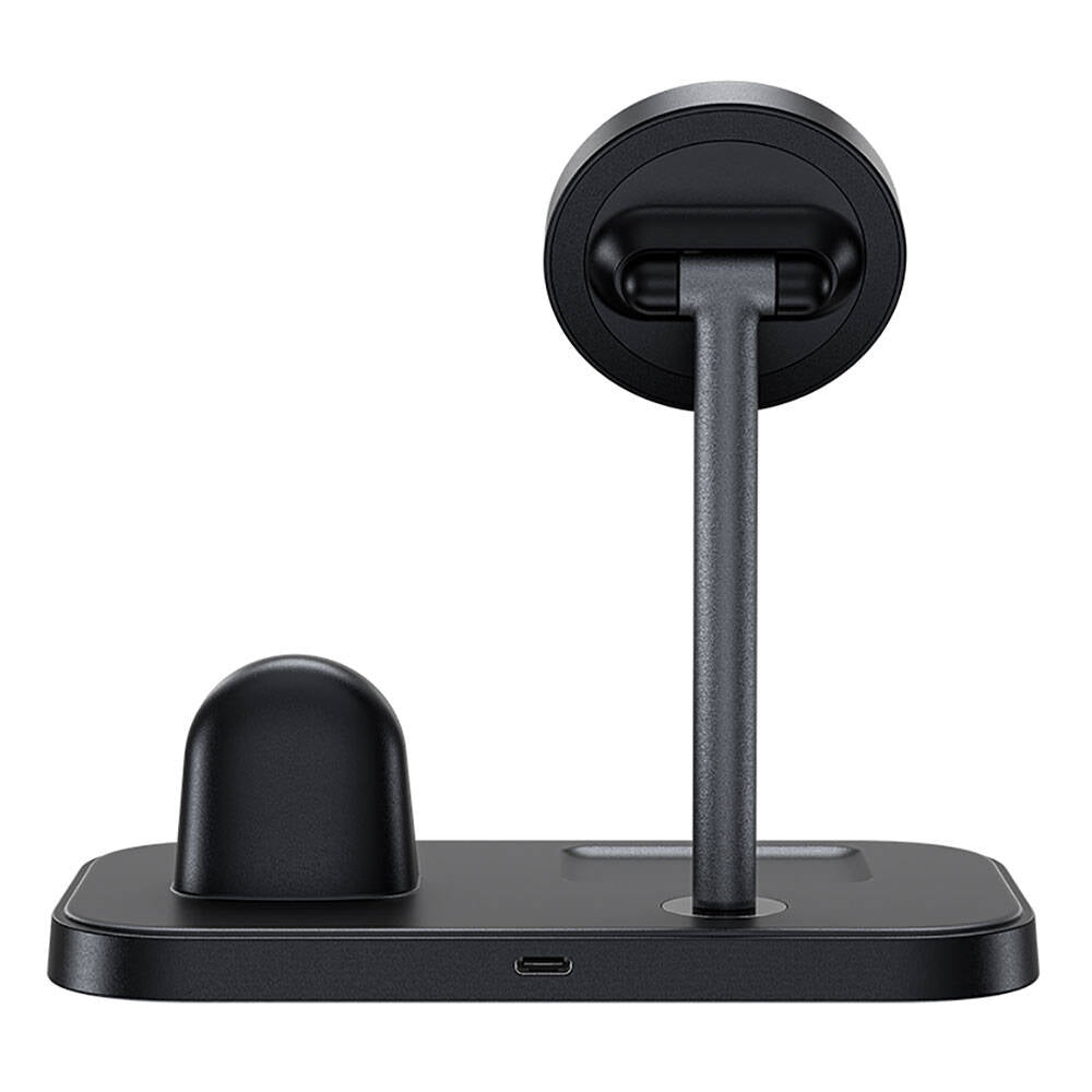 Benks W16 3in1 Telefon&Akıllı Saat&Kulaklık Kablosuz Şarj Standı Siyah