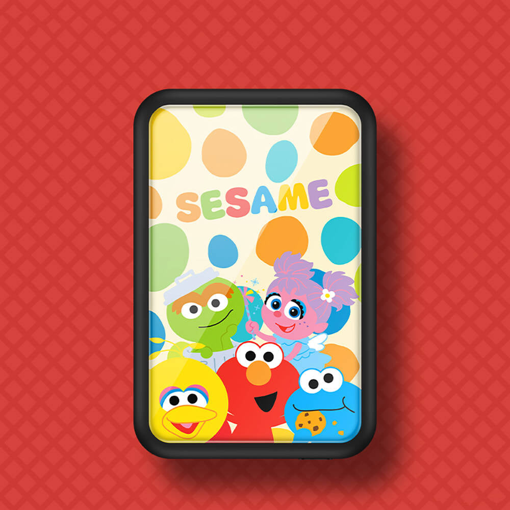 Casebang MP12 Battery Pack Q Sesame Street Serisi Kablosuz Taşınabilir Powerbank 6000mAh Siyah