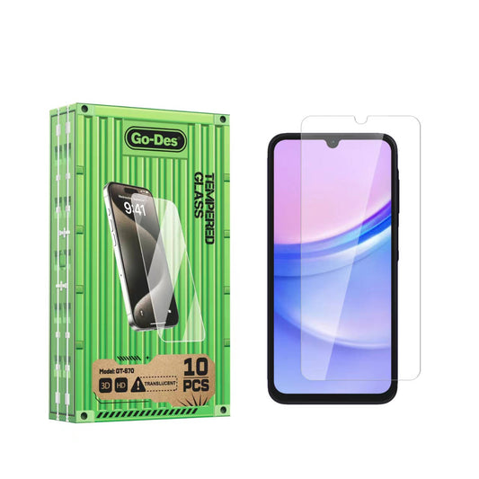 Galaxy A15 Go Des Parmak İzi Bırakmayan 9H Oleofobik Bom Glass Ekran Koruyucu 10'lu Paket Renksiz