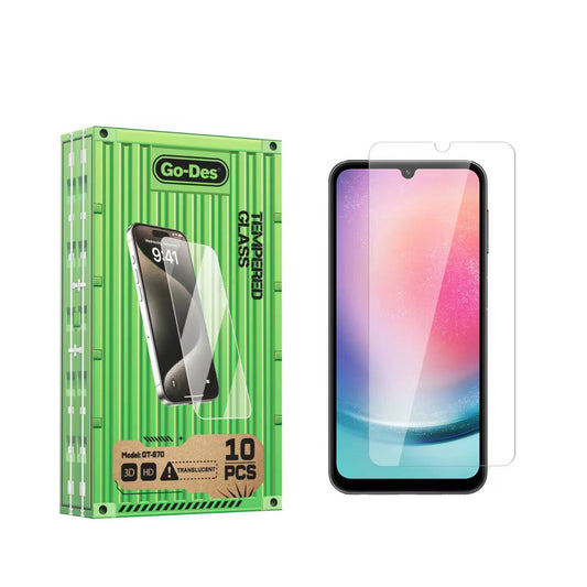 Galaxy A24 Go Des Parmak İzi Bırakmayan 9H Oleofobik Bom Glass Ekran Koruyucu 10'lu Paket Renksiz