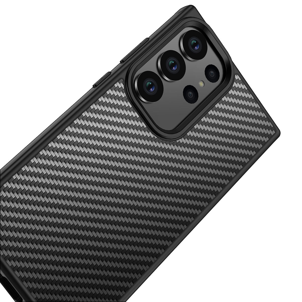 Galaxy S23 Ultra Kılıf Aramid Karbon Fiber Magsafe Özellikli Wlons Radison Kılıf Siyah