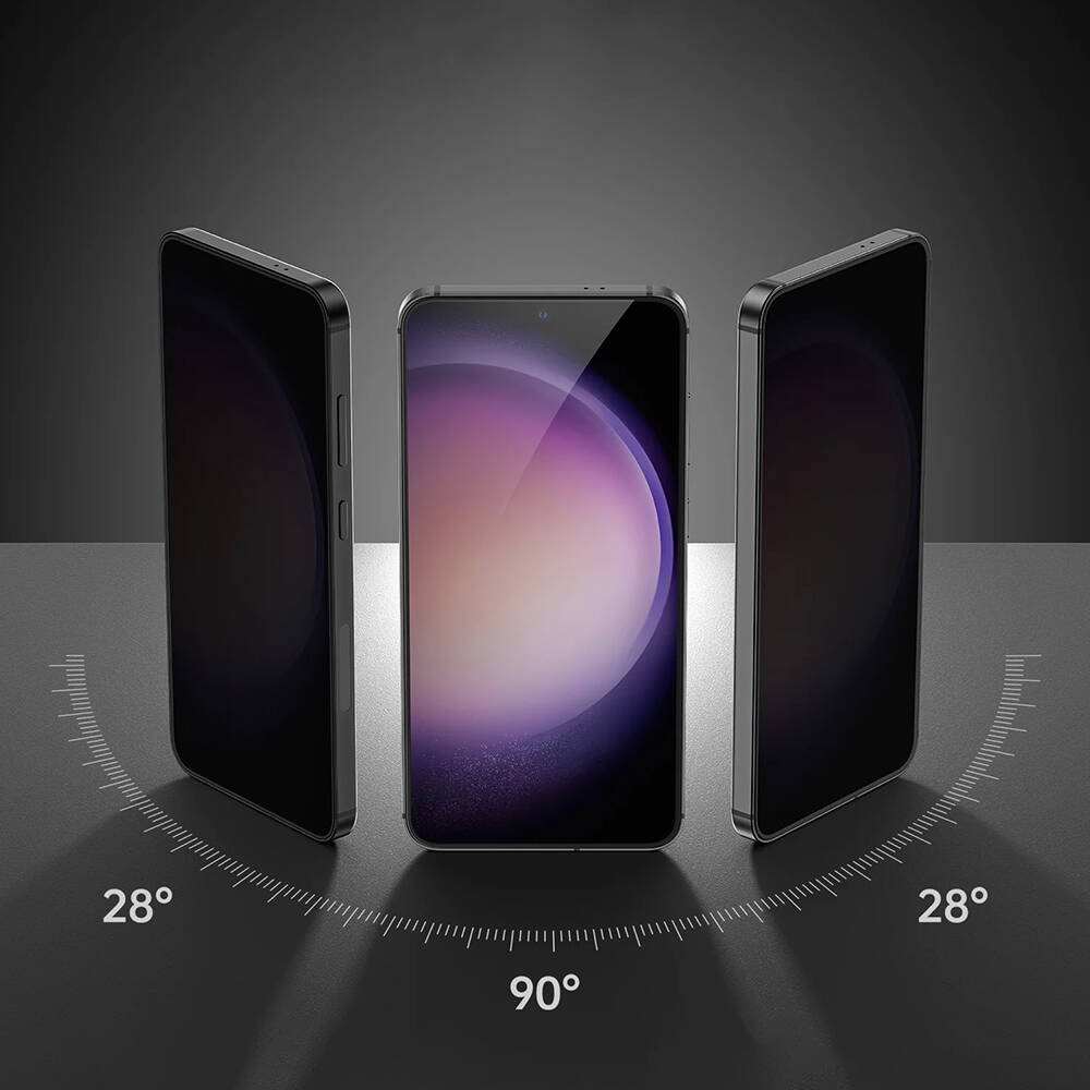 Galaxy S24 Benks Ultra Shield 0.3mm Privacy Ekran Koruyucu + Kolay Uygulama Aparatlı Siyah