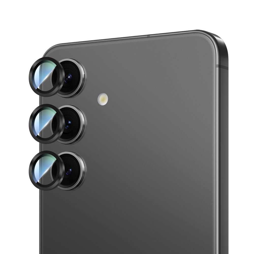 Galaxy S24 CaseWorld Alloy Serisi Oleofobik Anti Reflective Kamera Lens Koruyucu Gümüş