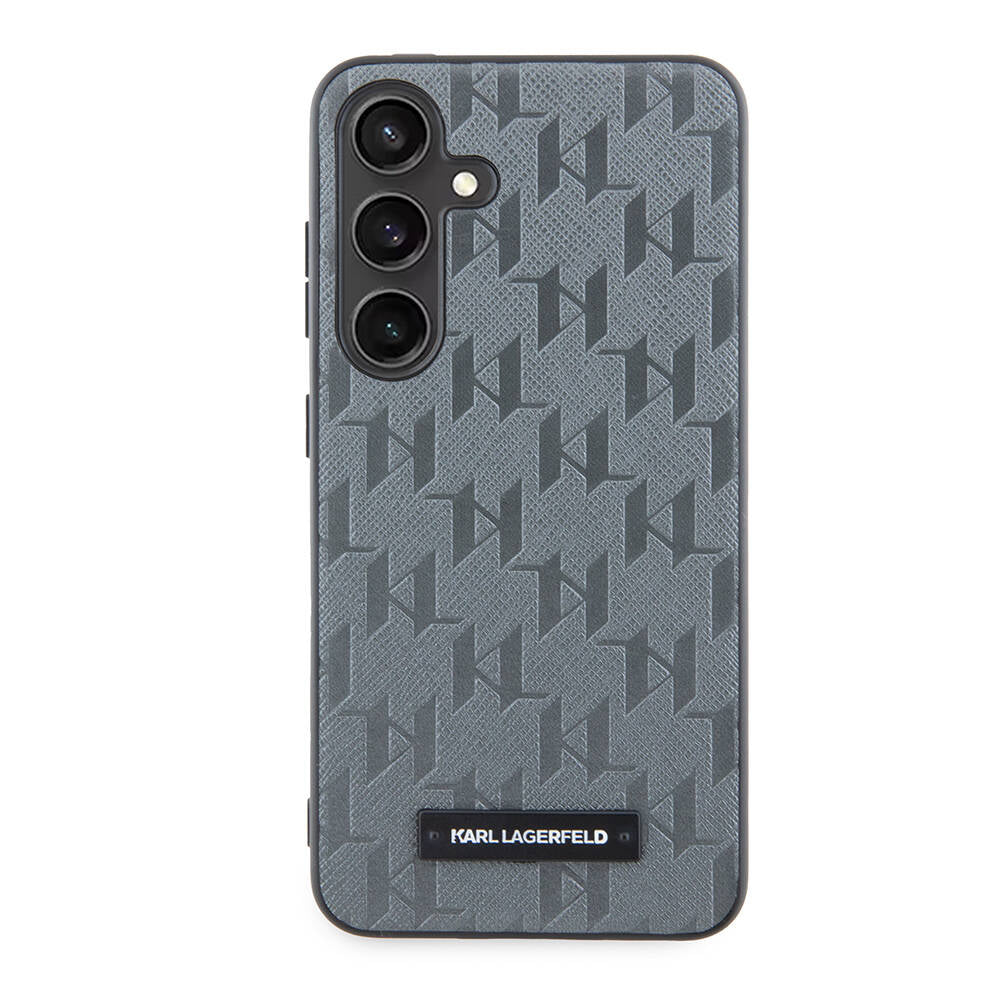 Galaxy S24 Kılıf Karl Lagerfeld Orjinal Lisanslı Saffiano Monogram Metal Logo Kapak