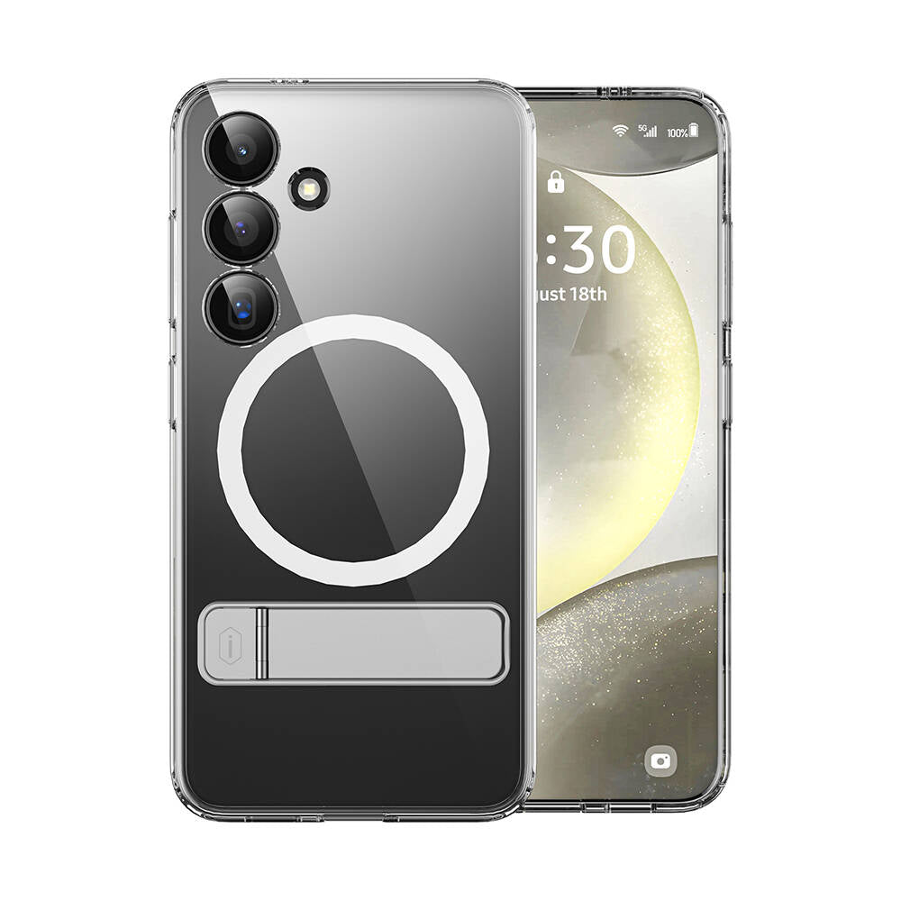 Galaxy S24 Kılıf M-safe Şarj Özellikli Kamera Korumalı Standlı Wiwu KCC-025 Aurora Serisi Kapak