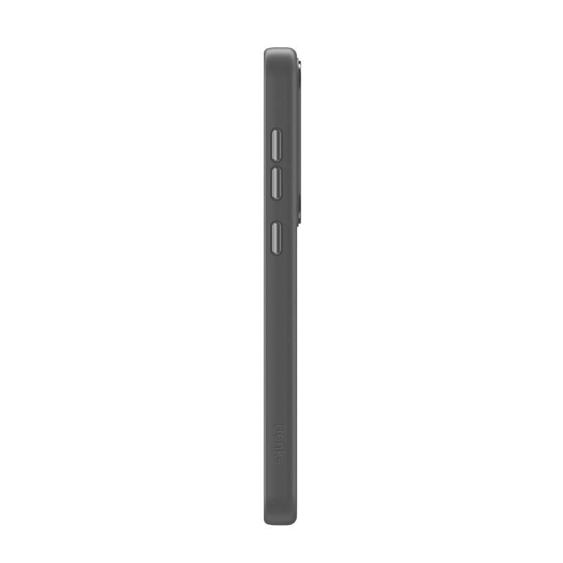 Galaxy S24 Kılıf Magsafe Şarj Özellikli Şeffaf Arka Yüzey Benks MagClap TPU Çerçeve Kılıf Gri