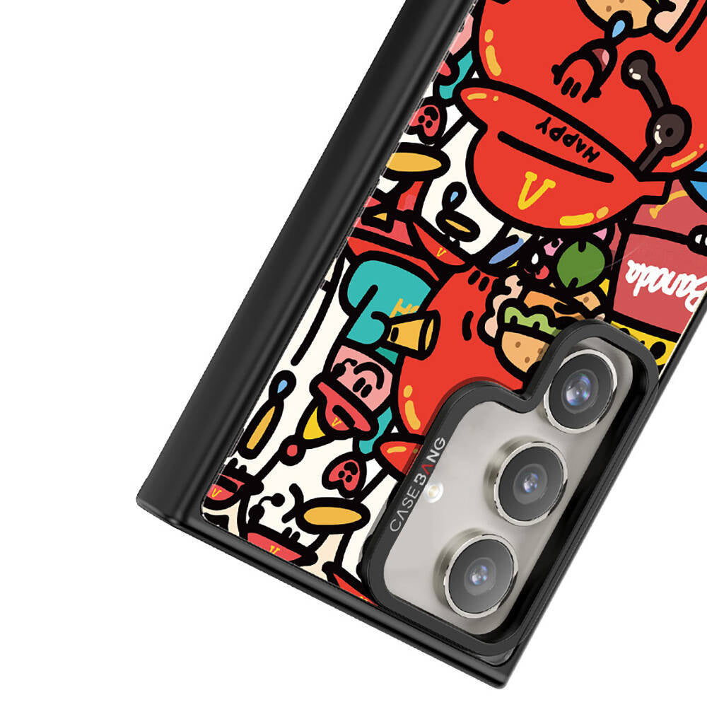 Galaxy S24 Magsafe Şarj Özellikli Casebang Ahhey Serisi Arka Panel Pembe