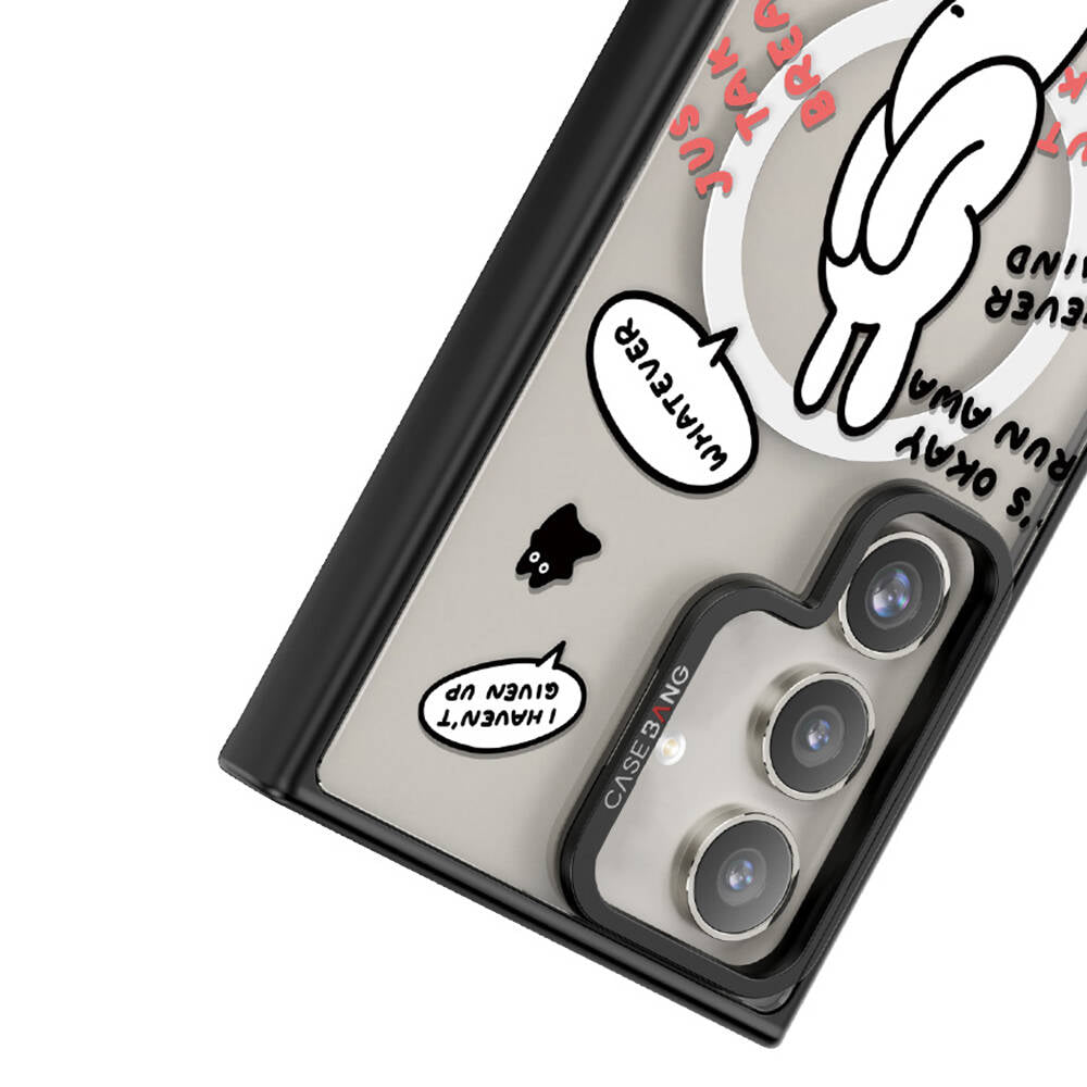 Galaxy S24 Magsafe Şarj Özellikli Casebang Chill Out Serisi Mıknatıslı Arka Panel Siyah