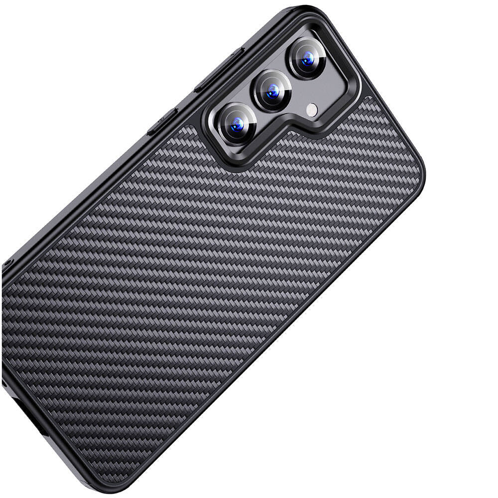 Galaxy S24 Plus Kılıf Aramid Karbon Fiber Magsafe Özellikli Wlons Radison Kılıf Siyah
