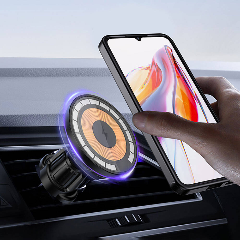 Galaxy S24 Plus Kılıf Aramid Karbon Fiber Magsafe Özellikli Wlons Radison Kılıf Siyah