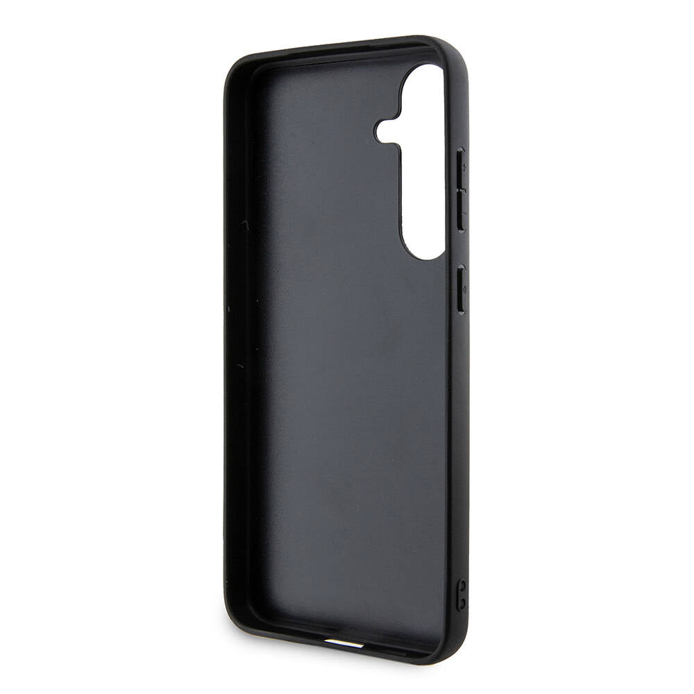 Galaxy S24 Plus Kılıf BMW Orjinal Lisanslı Magsafe Şarj Özellikli Yarım Dokulu Circle Leather Kılıf Siyah