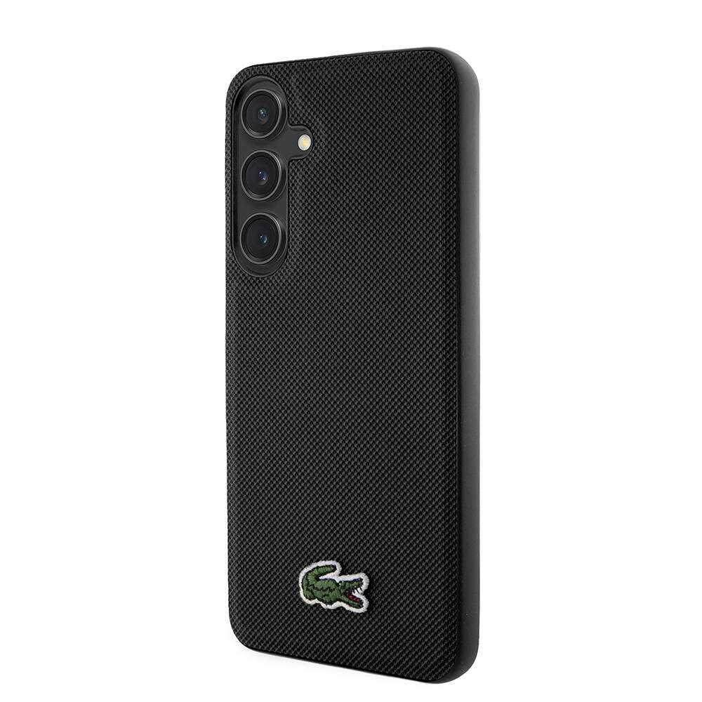 Galaxy S24 Plus Kılıf Lacoste Orjinal Lisanslı PU Pike Desenli Arka Yüzey İkonik Timsah Dokuma Logolu Kılıf Yeşil