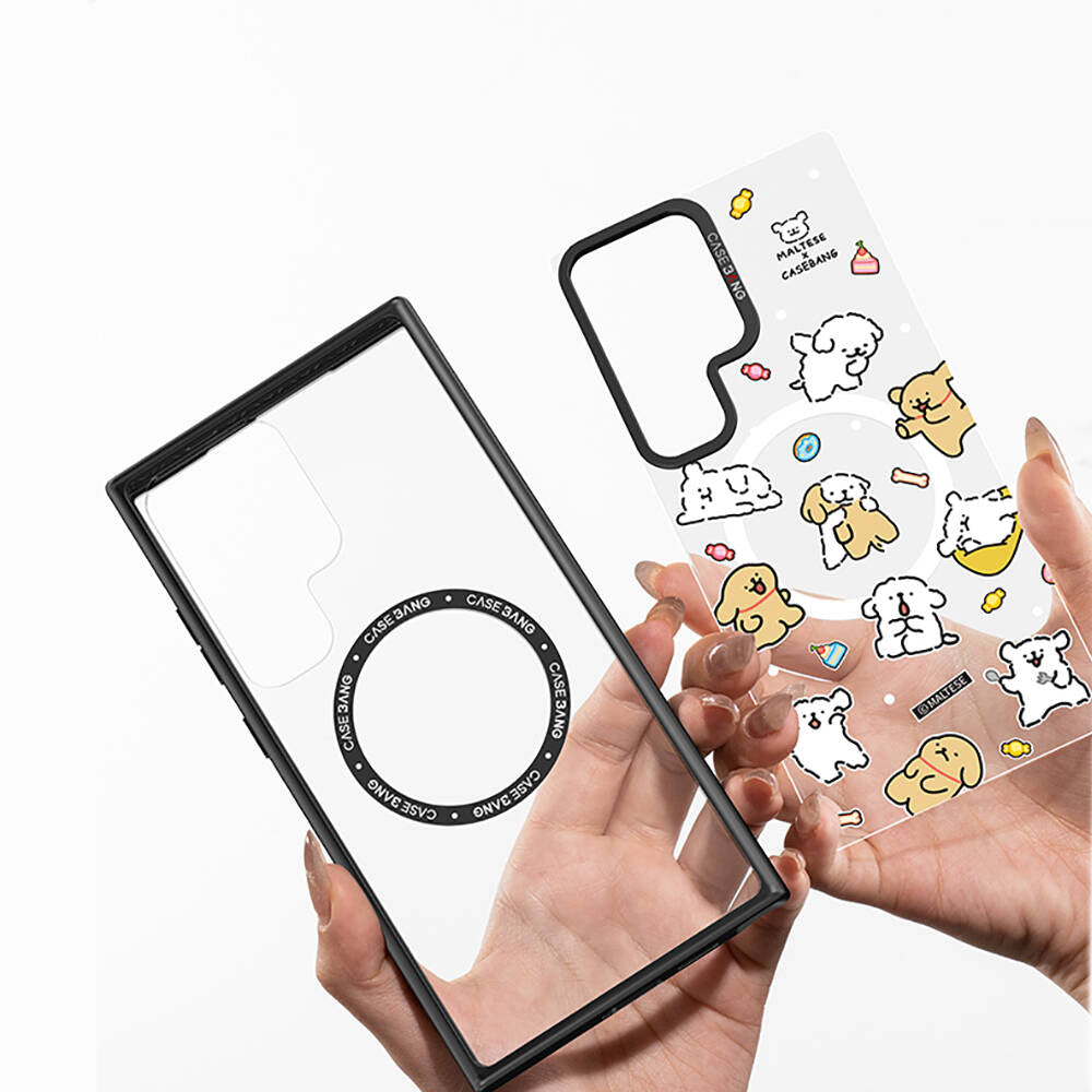 Galaxy S24 Plus Kılıf Magsafe Şarj Özellikli Casebang Body Frame Kılıf Siyah