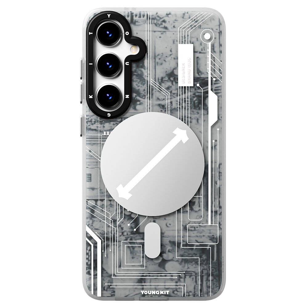 Galaxy S24 Plus Kılıf Magsafe Şarj Özellikli YoungKit Technology Serisi Kılıf Mavi