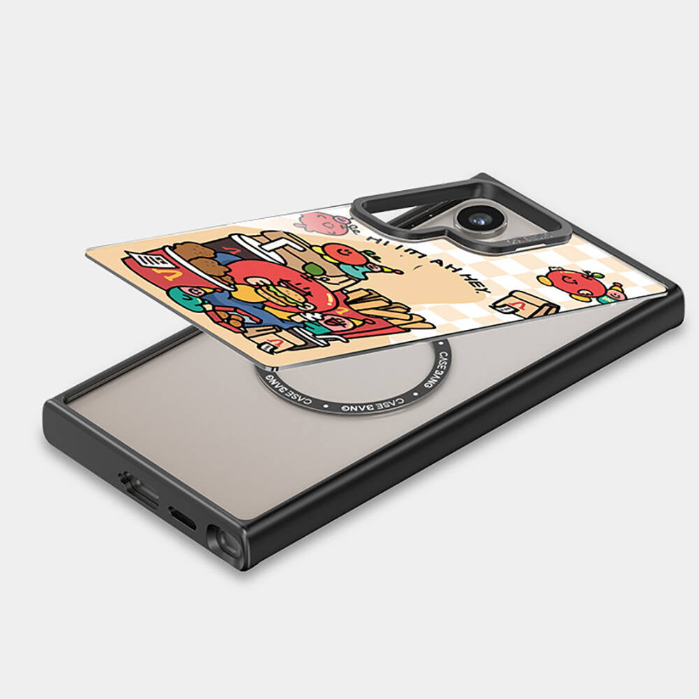 Galaxy S24 Plus Magsafe Şarj Özellikli Casebang Ahhey Serisi Arka Panel Pembe