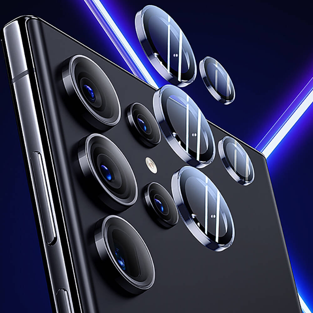 Galaxy S24 Plus Oleofobik Anti-Reflective Benks Glass Warrior Safir Kamera Lens Koruyucu Siyah