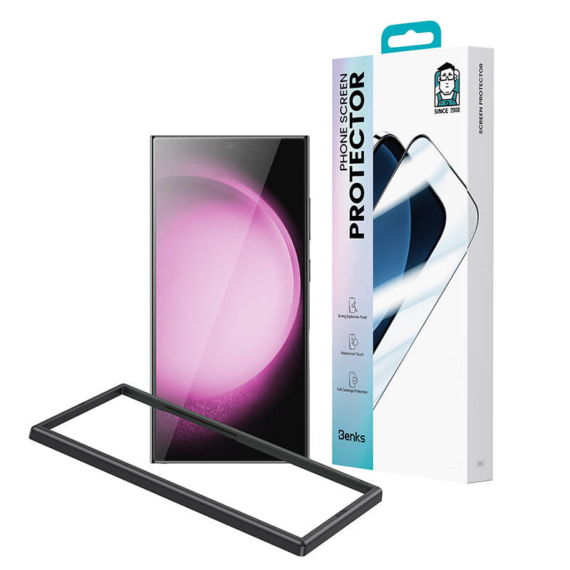 Galaxy S24 Ultra Benks Ultra Shield 0.3mm Ekran Koruyucu + Kolay Uygulama Aparatlı Siyah