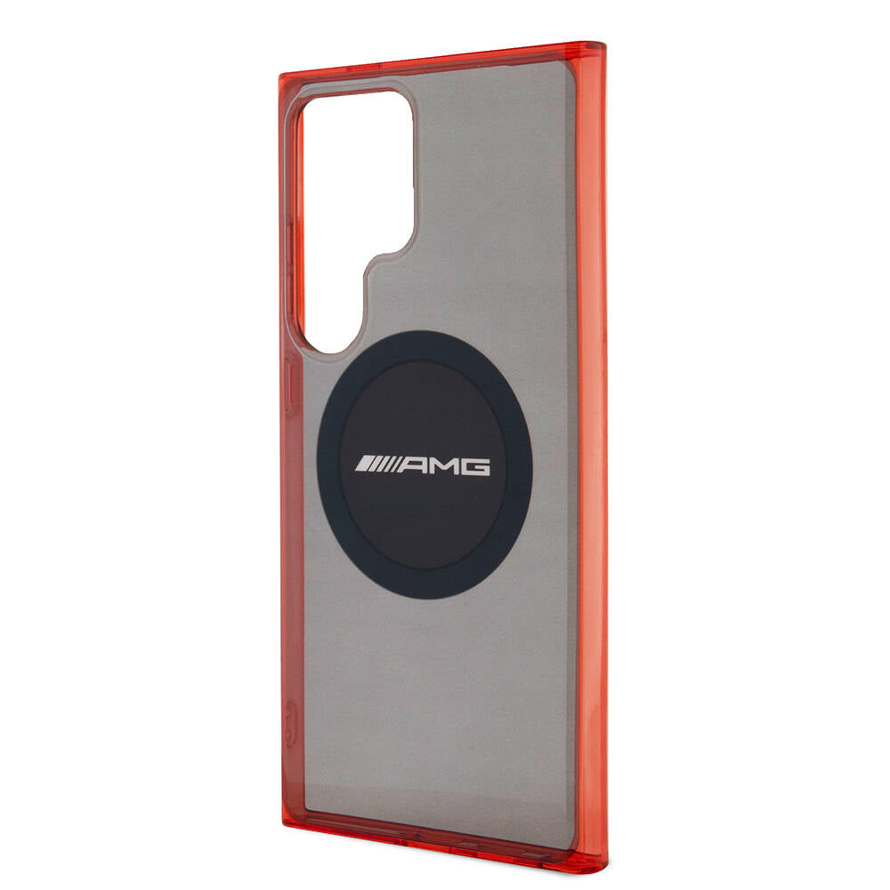 Galaxy S24 Ultra Kılıf AMG Orjinal Lisanslı Magsafe Şarj Özellikli Transparan Timeless Kılıf Siyah