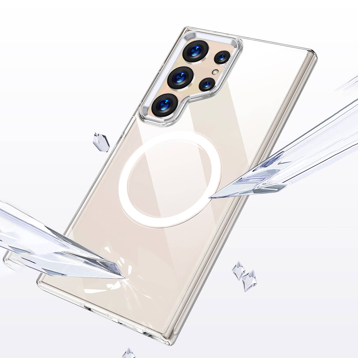 Galaxy S24 Ultra Kılıf Magsafe Şarj Özellikli Wlons Efsane Kılıf Renksiz