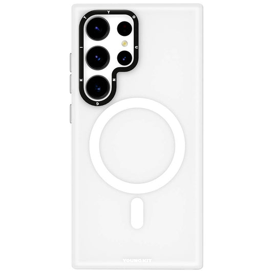 Galaxy S24 Ultra Kılıf M-safe Şarj Özellikli Youngkit Hidden Sand Serisi Kapak