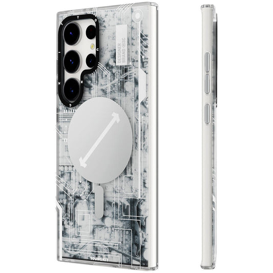 Galaxy S24 Ultra Kılıf Magsafe Şarj Özellikli YoungKit Technology Serisi Kılıf Kırmızı