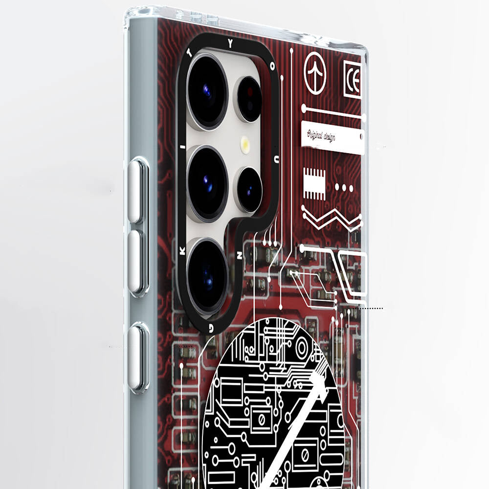 Galaxy S24 Ultra Kılıf Magsafe Şarj Özellikli YoungKit Technology Serisi Kılıf Siyah