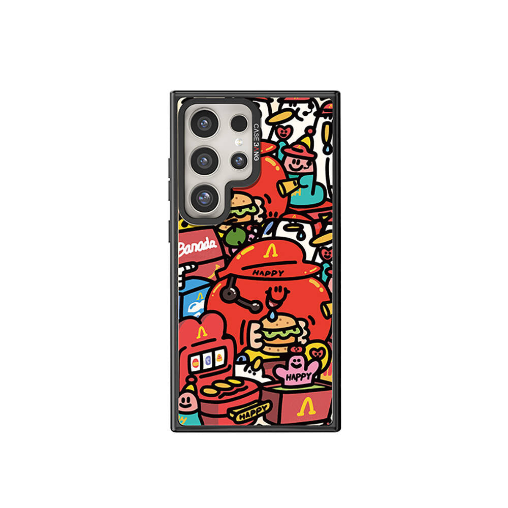 Galaxy S24 Ultra Magsafe Şarj Özellikli Casebang Ahhey Serisi Arka Panel Kırmızı