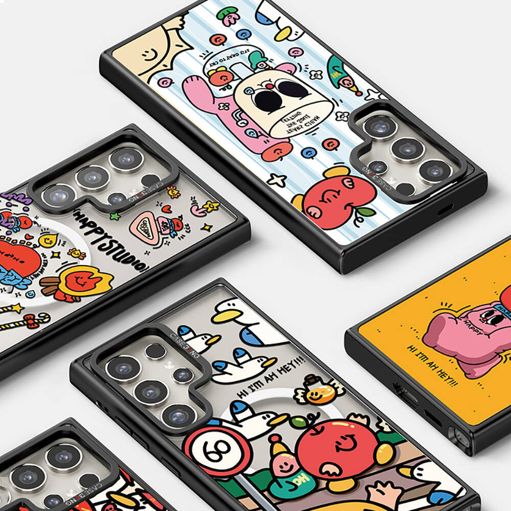 Galaxy S24 Ultra Magsafe Şarj Özellikli Casebang Ahhey Serisi Arka Panel Pembe