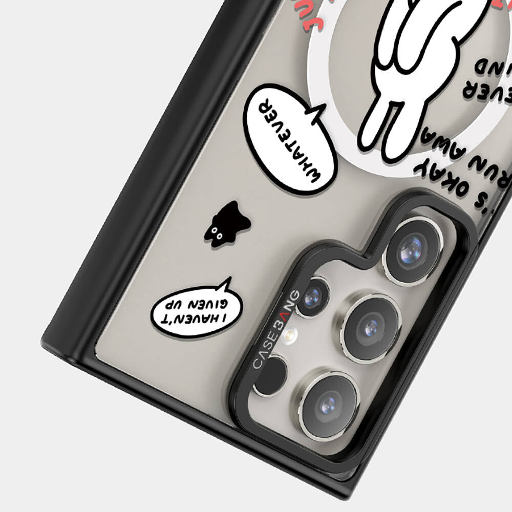 Galaxy S24 Ultra Magsafe Şarj Özellikli Casebang Chill Out Serisi Mıknatıslı Arka Panel Siyah