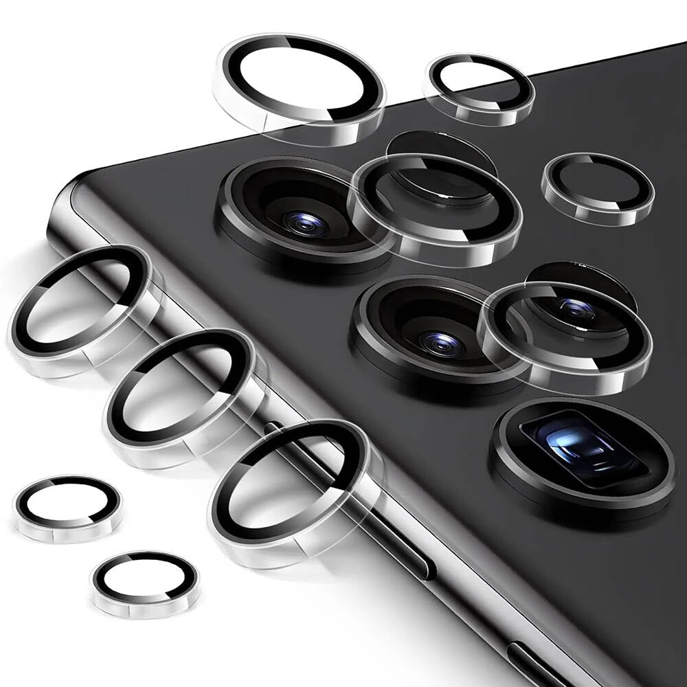 Galaxy S24 Ultra Wiwu LG-008 Lens Guard Darbelere Karşı Dayanıklı Kamera Lens Koruyucu Şeffaf