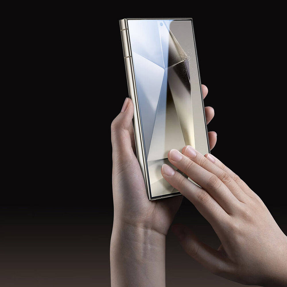 Galaxy S24 Ultra Wiwu Wi-GT012 iVista Darbeye Karşı Dayanıklı HD Temperli Cam Ekran Koruyucu Siyah