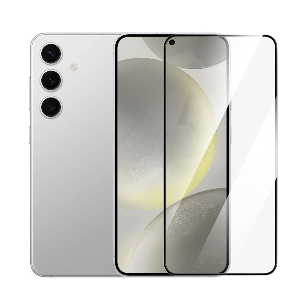 Galaxy S24 Wiwu Wi-GT012 iVista Darbeye Karşı Dayanıklı HD Temperli Cam Ekran Koruyucu Siyah