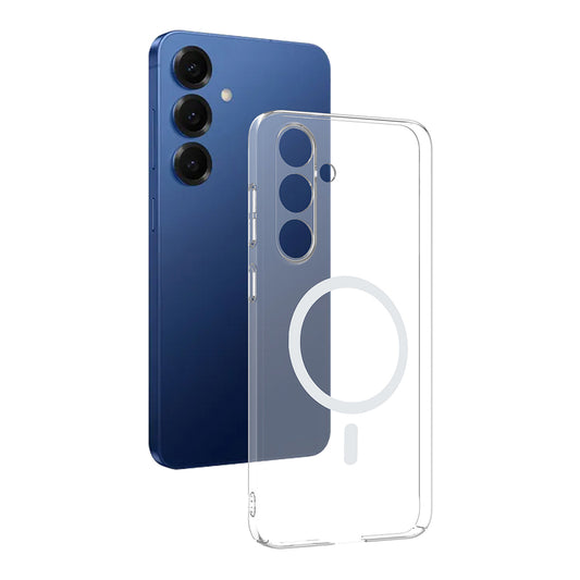 Galaxy S25 FE Ultra Kamera Korumalı M-Safe Şarj Özellikli Şeffaf Zore London Sert PC Kapak