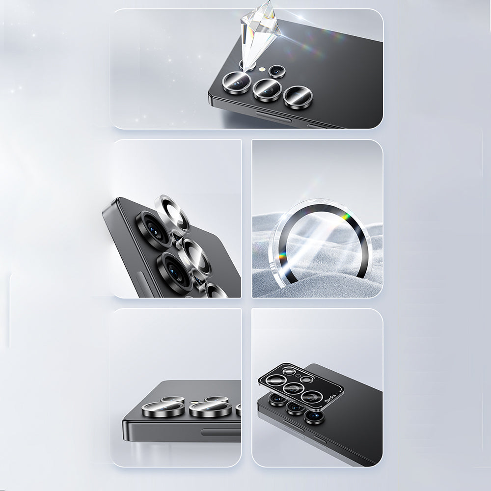 Galaxy S25 Ultra Benks Glass Warrior Kolay Uygulama Aparatlı Kamera Lens Koruyucu Şeffaf