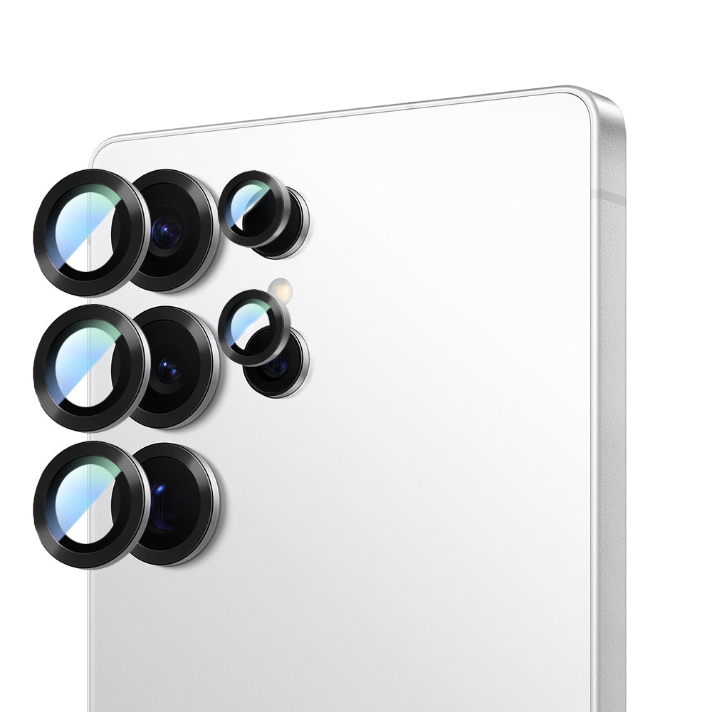 Galaxy S25 Ultra CaseWorld Alloy Serisi Oleofobik Anti Reflective Kamera Lens Koruyucu Gümüş